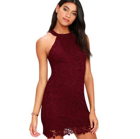 Halter Neck Sleeveless Dress