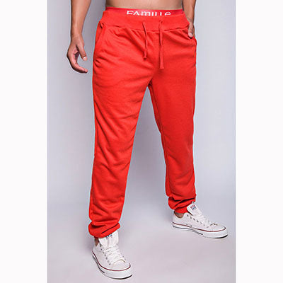 Solid Color Pattern Long Pants