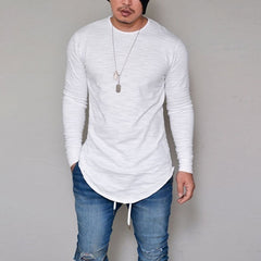 Elastic Soft Solid Long Sleeve