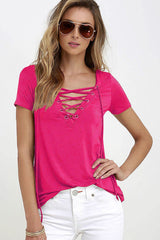 Lace Up T Shirt