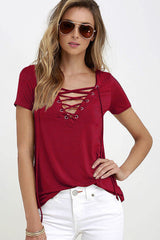 Lace Up T Shirt