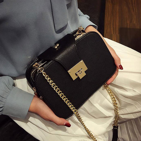 Chain Strap Flap Handbag