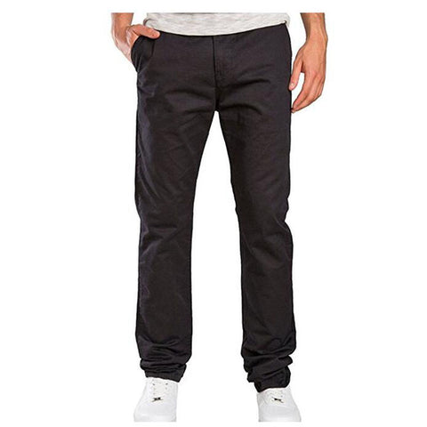 Men's Slim Solid Color Trousers