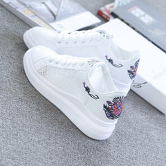 Hollow Lace-Up Women Sneakers