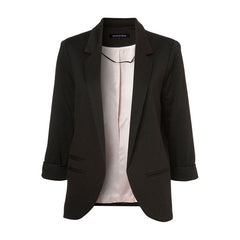 Open Front Notched Blazer