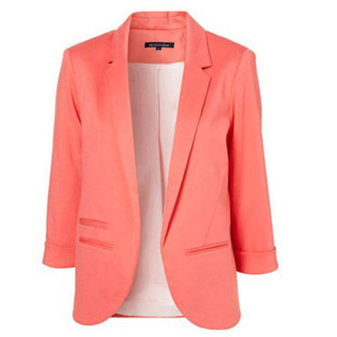 Open Front Notched Blazer