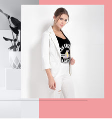 Open Front Notched Blazer