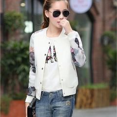 Flower Print Casual Jacket