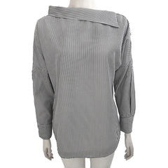 Sexy Long Sleeve Striped Shirts