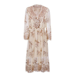 V Neck Long Sleeve Dresses